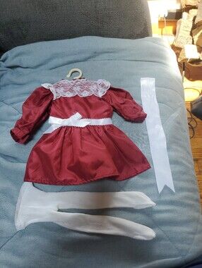 Vtg Pleasant Company American Girl Samantha Cranberry Party Outfit